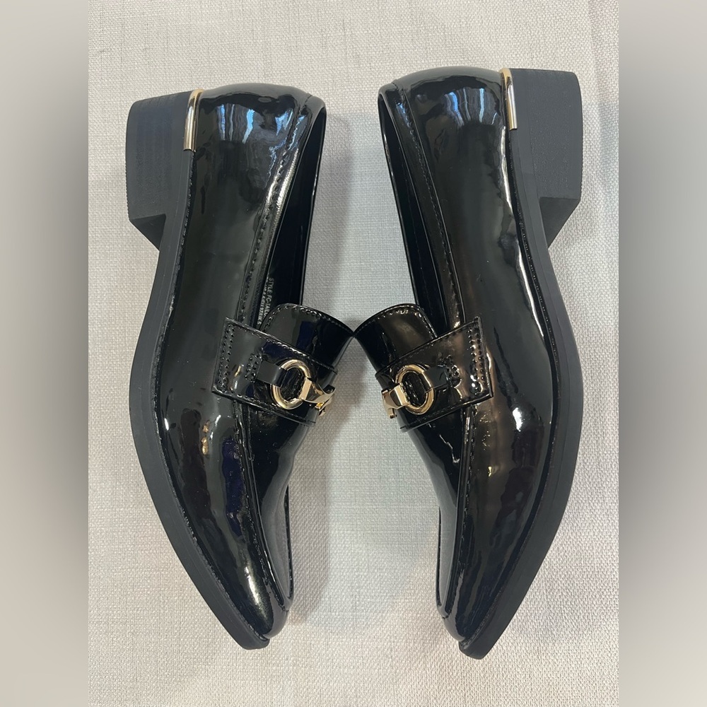 French Connection Taylor  VeganLeather Pointed Toe Loafers Shoes Preppy 6.5 - Picture 6 of 10